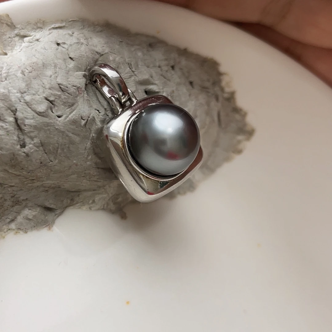 银S925镶嵌海水珍珠颈饰