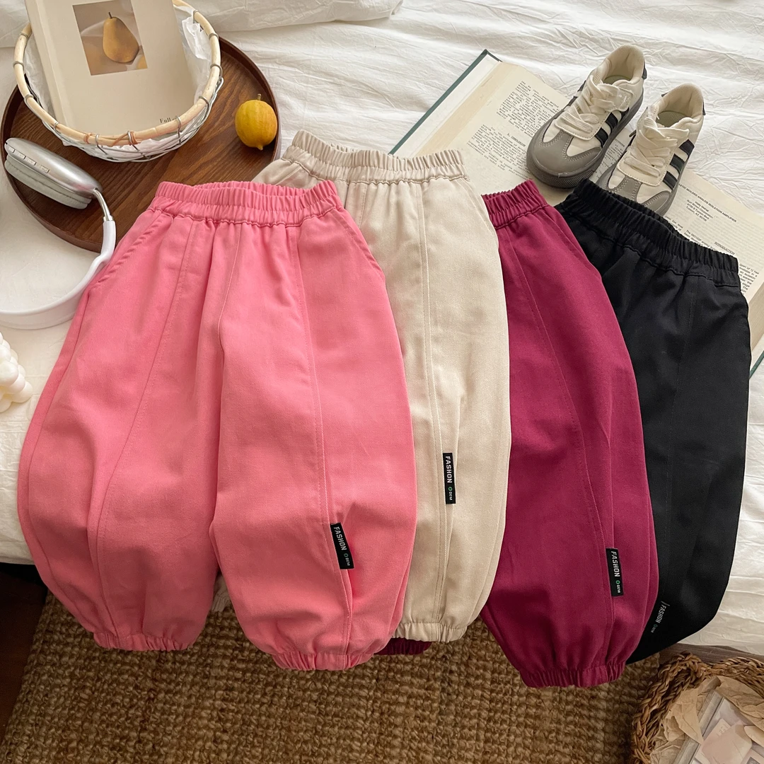 春款长裤儿童休闲风百搭休闲裤宽松童裤韩版洋气