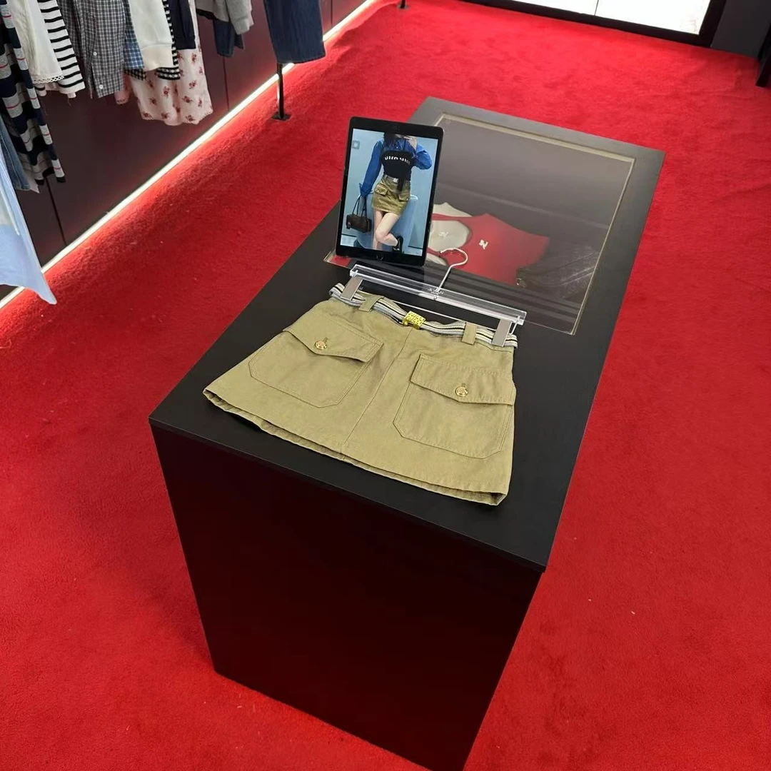 A047【M家】高版本25夏季时尚百搭金扣子工装风显瘦大口袋短裙