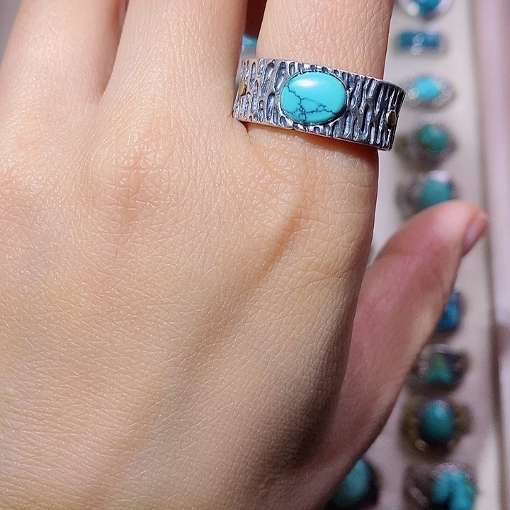 绿松石银S925镶嵌颈饰