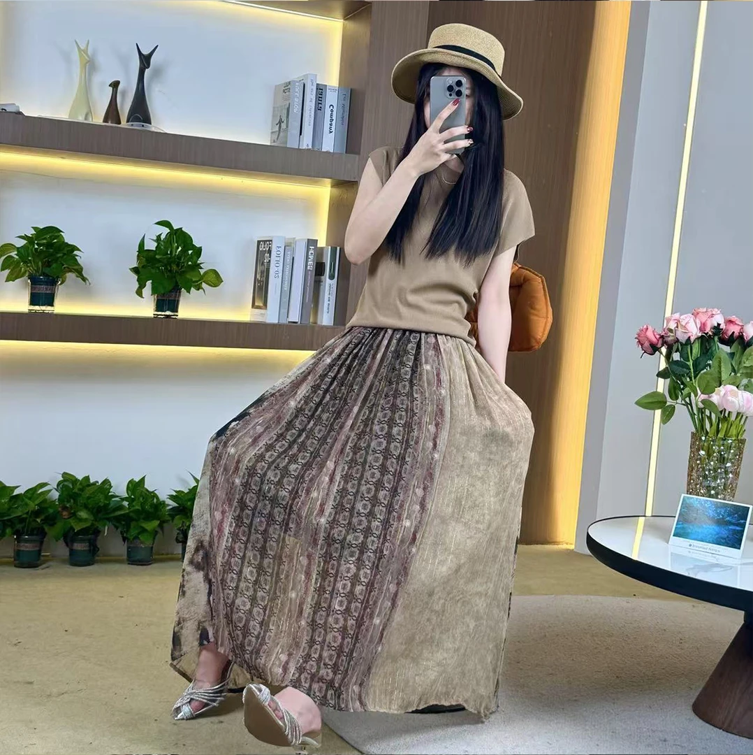 A Q3121 夏季新款2025气质显瘦小众半身A字裙