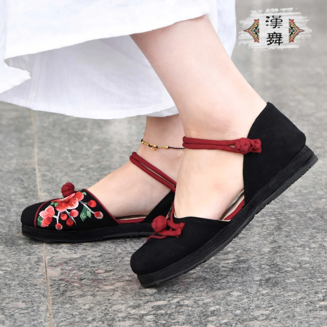 【福余】汉舞中国风千层底布鞋夏季女士软底老北京布鞋凉鞋