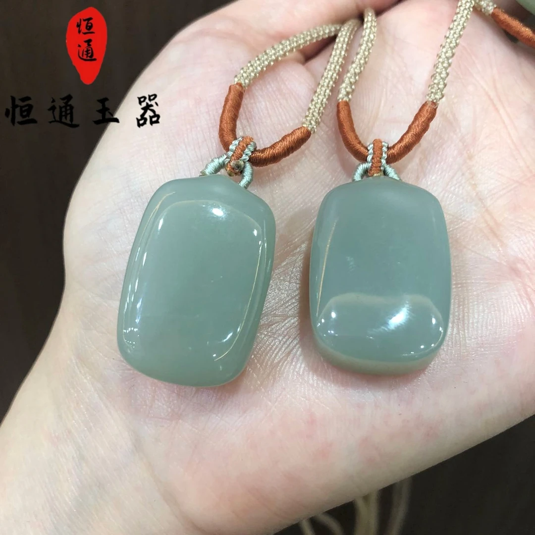 和田玉无事牌玉石多样性发一规格约30*20*10mm-2-G2856-299