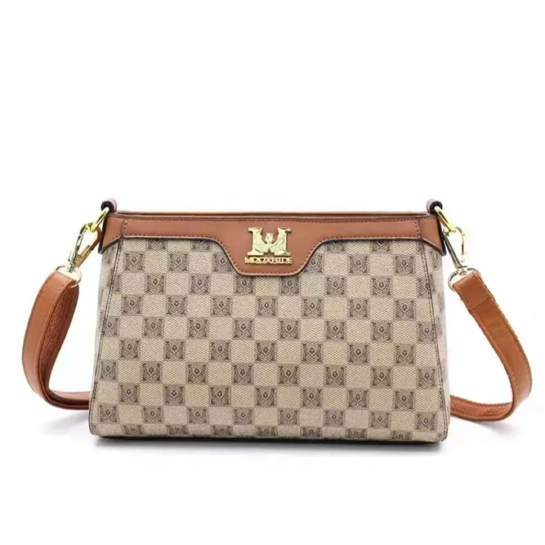 【长26高17厚10cm】正 080 棋盘格卡其 女包