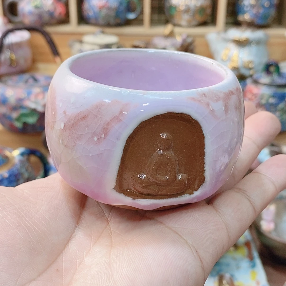 粗陶志野柴烧茶七