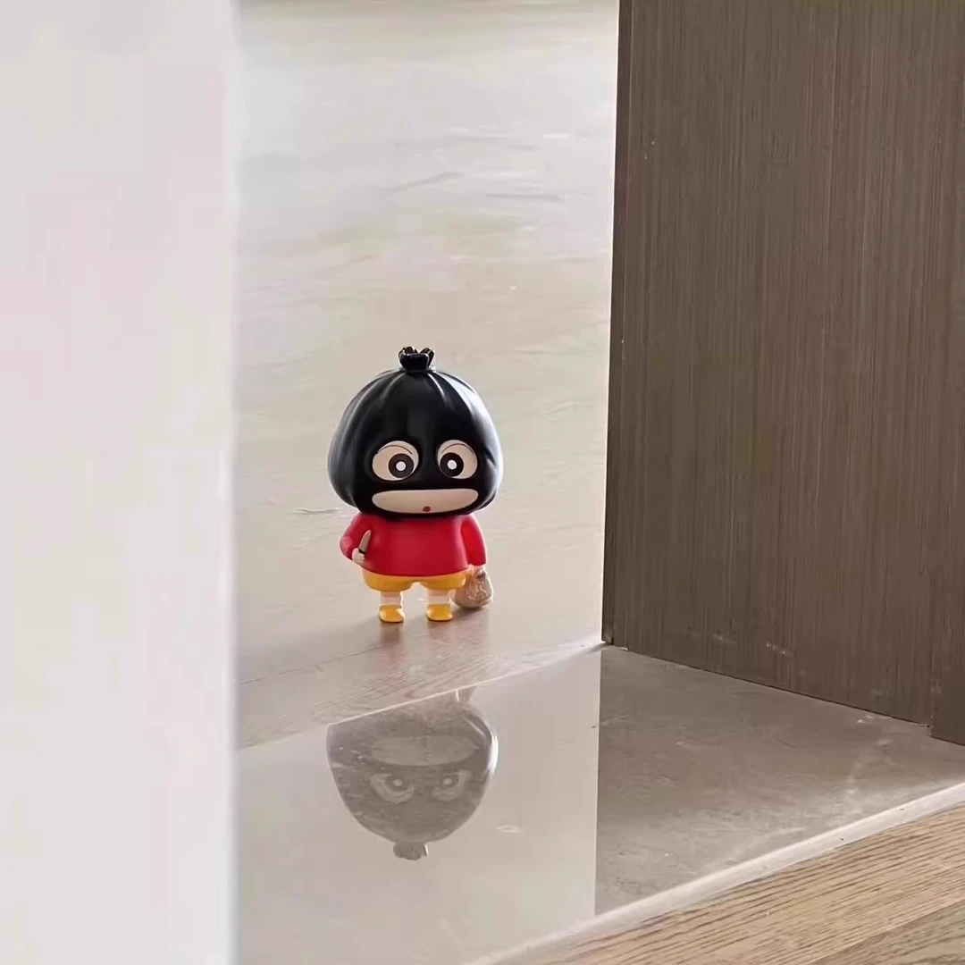 打劫小偷创意蜡笔小新Q萌阿呆潮玩手办迷你公仔卡通桌面摆件礼物