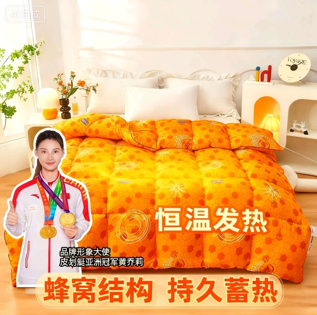 【高奢定制】秋冬臻品蜂窝石墨烯蓄能发热恒温被xs