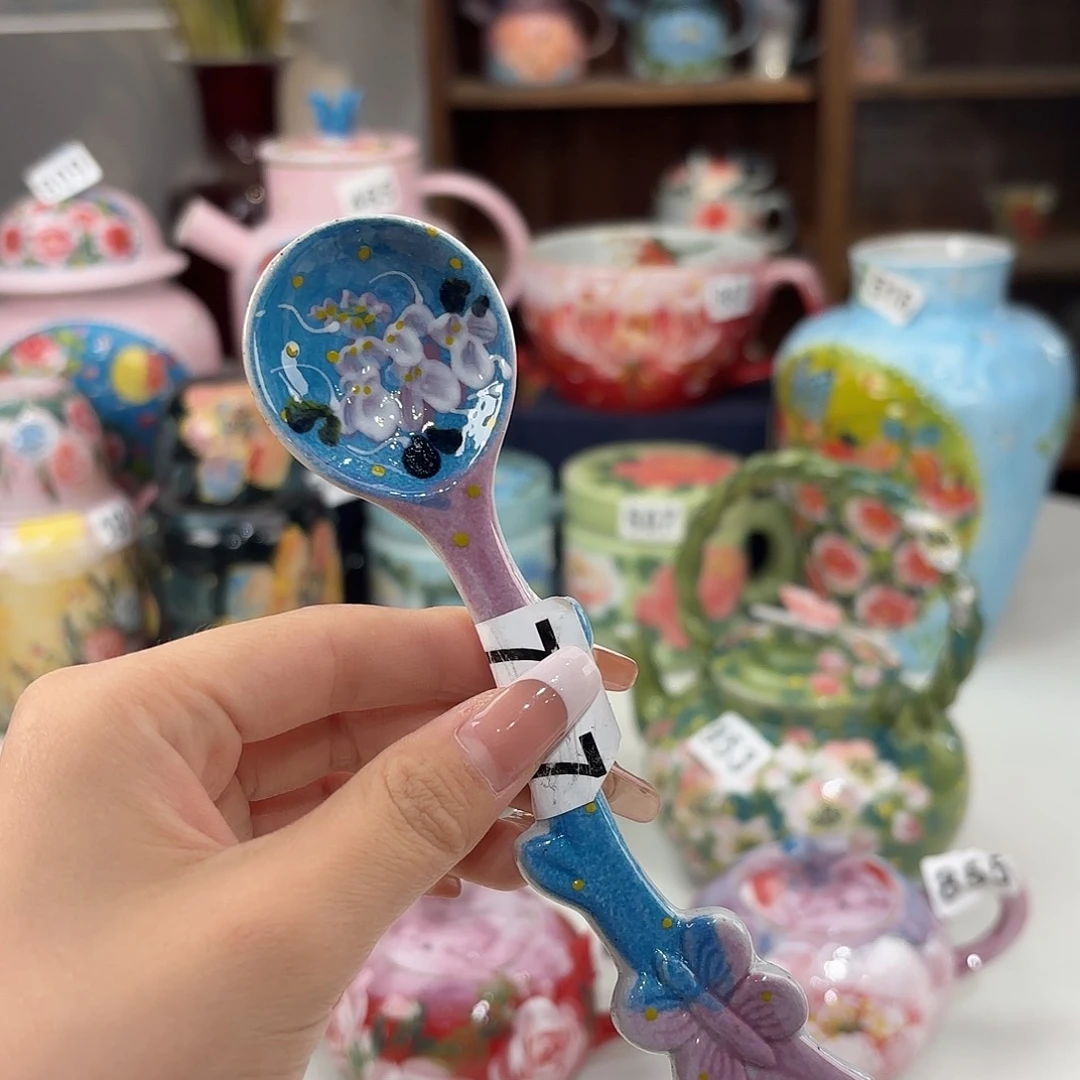 瓷片景德镇手绘高温釉下彩陶瓷茶具