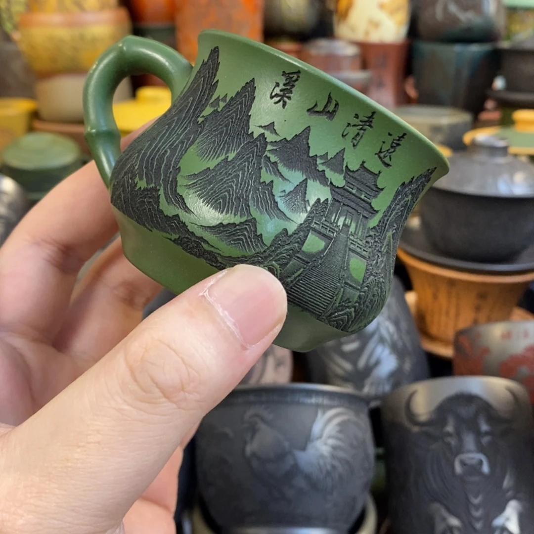 紫砂公道杯宜兴全手工紫砂杯