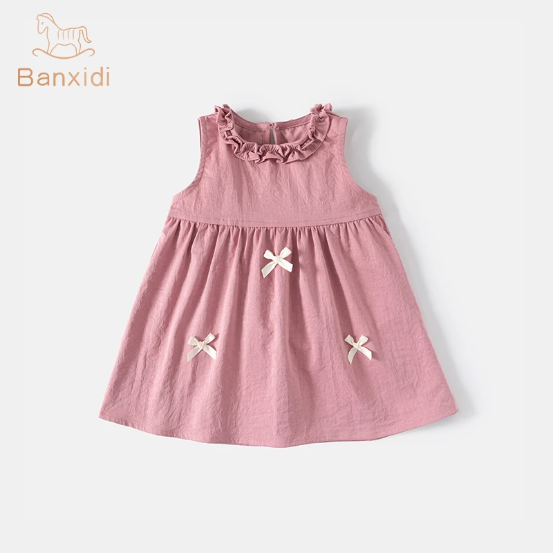 班喜迪女童连衣裙夏装2025新款儿童洋气公主裙女宝宝薄款背心裙子