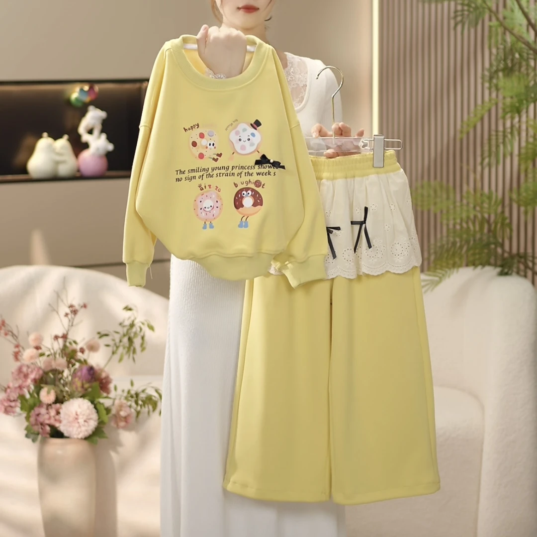 boboe/波波鹅2025春秋季新款女童休闲时尚百搭上衣+裤子—Y4188