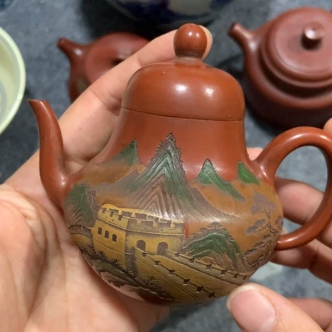 旺***哥茶壶紫砂陶瓷摆件工艺品摆件