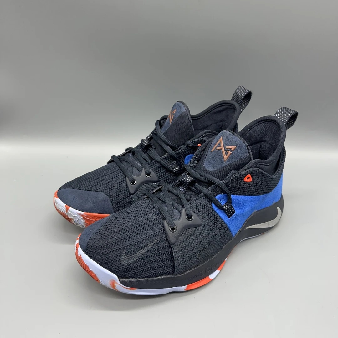 41码 二手Nike PG 2 EP 雷霆 网布 减震防滑耐磨 低帮 篮球鞋黑蓝