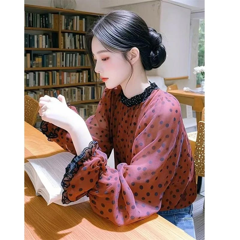 2025年春秋法式新款甜美风泡泡袖设计感衬衫女个性小众高级感上衣