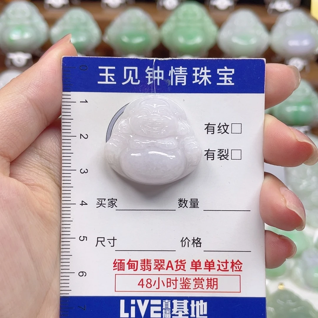 翡翠未镶嵌颈饰佛公