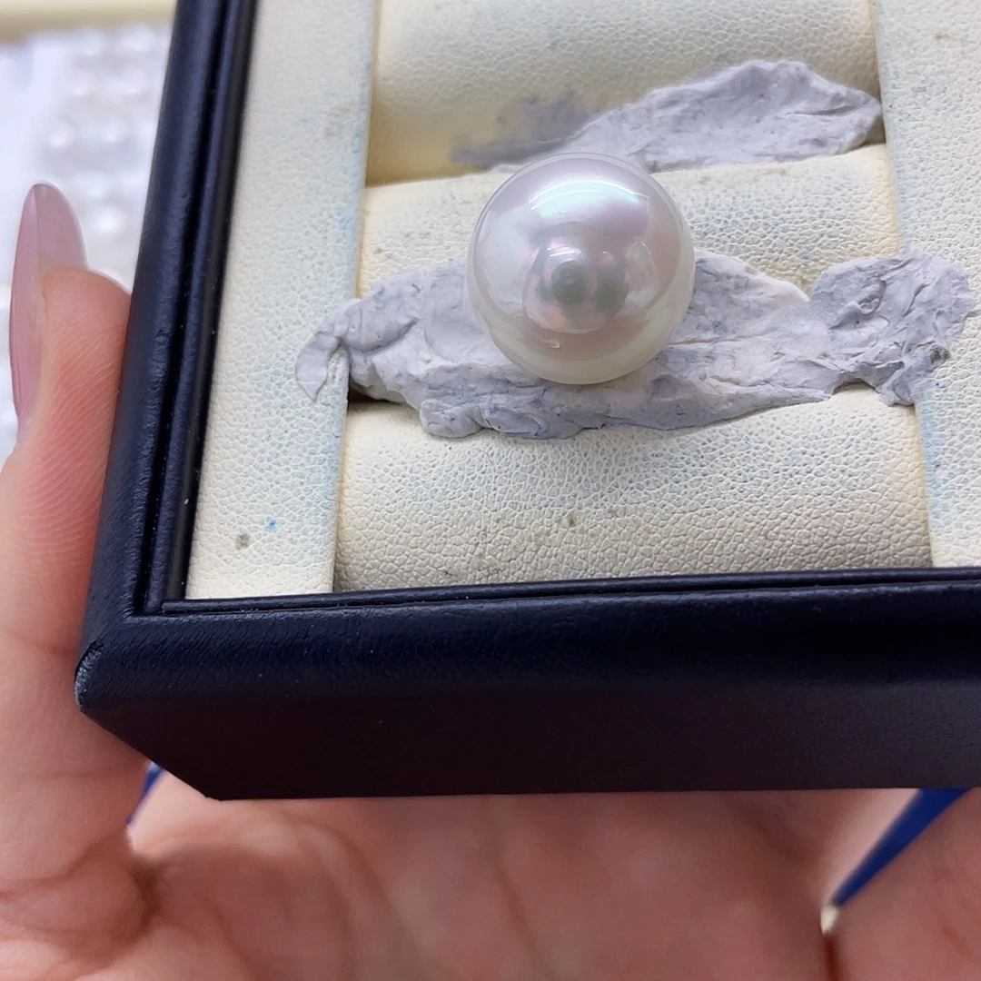 海水珍珠裸珠澳白飞碟15.8