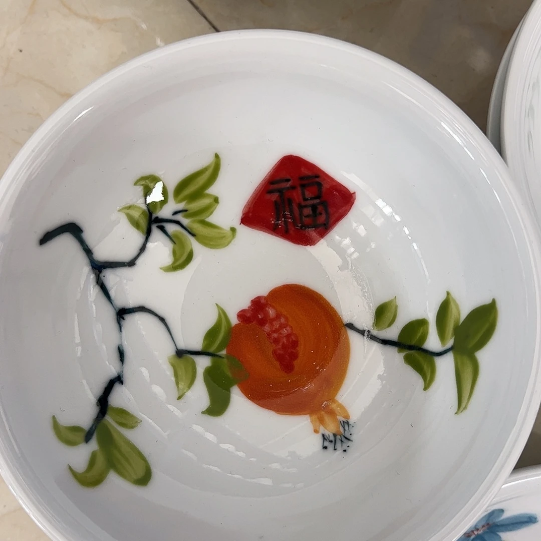 瓷片景德镇陶瓷手工手绘制作