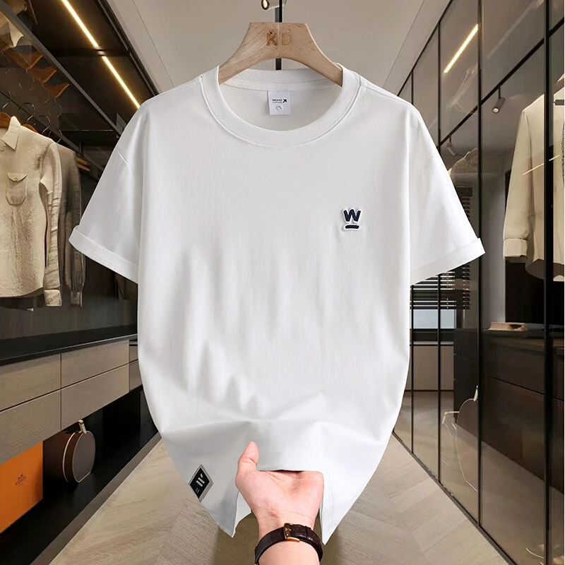 夏季新款冰丝短袖男青休闲恤打底衫宽松潮流韩版ins纯色夏装