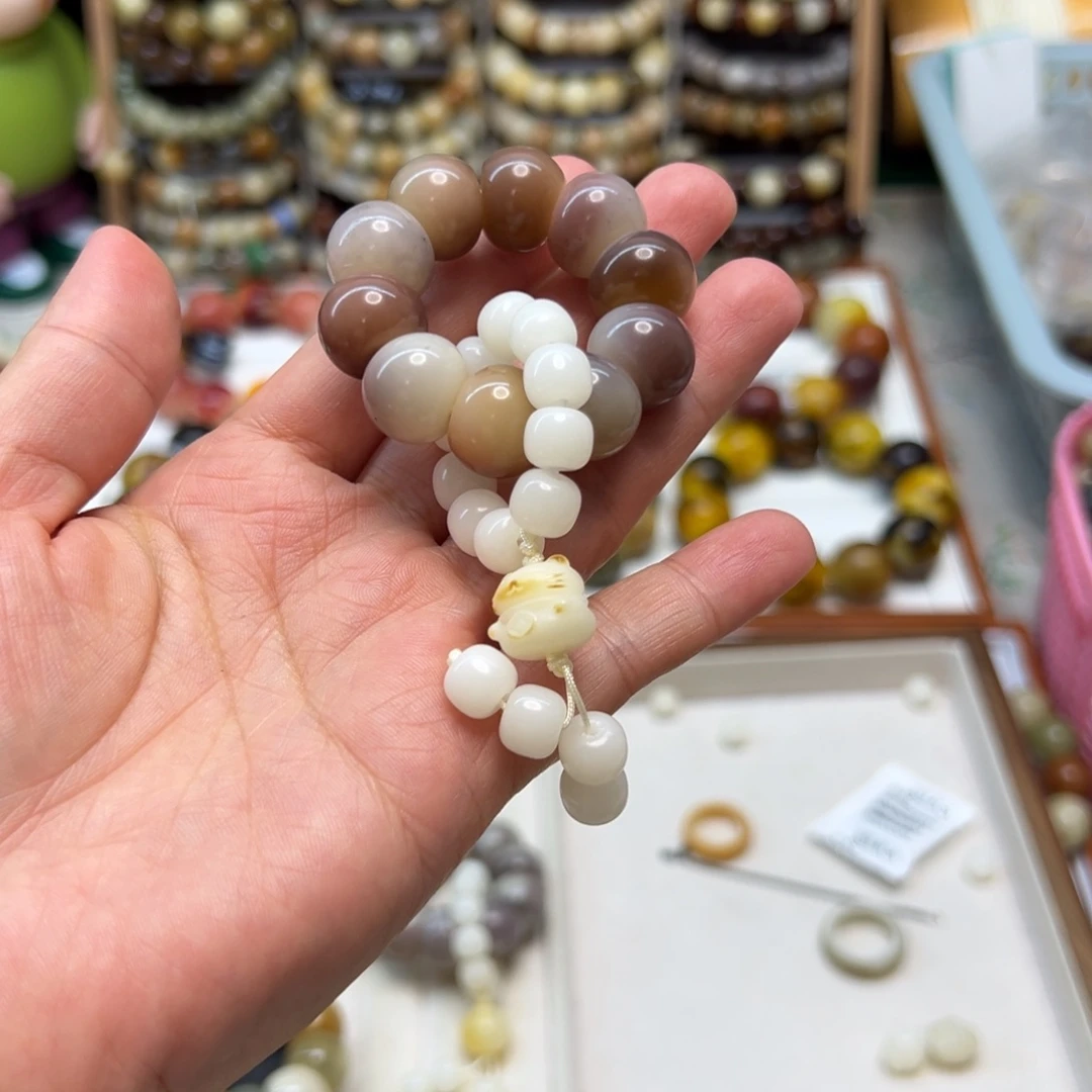 小****菩提根/象牙果手串卡14蒜瓣紫色系手捻瑕疵