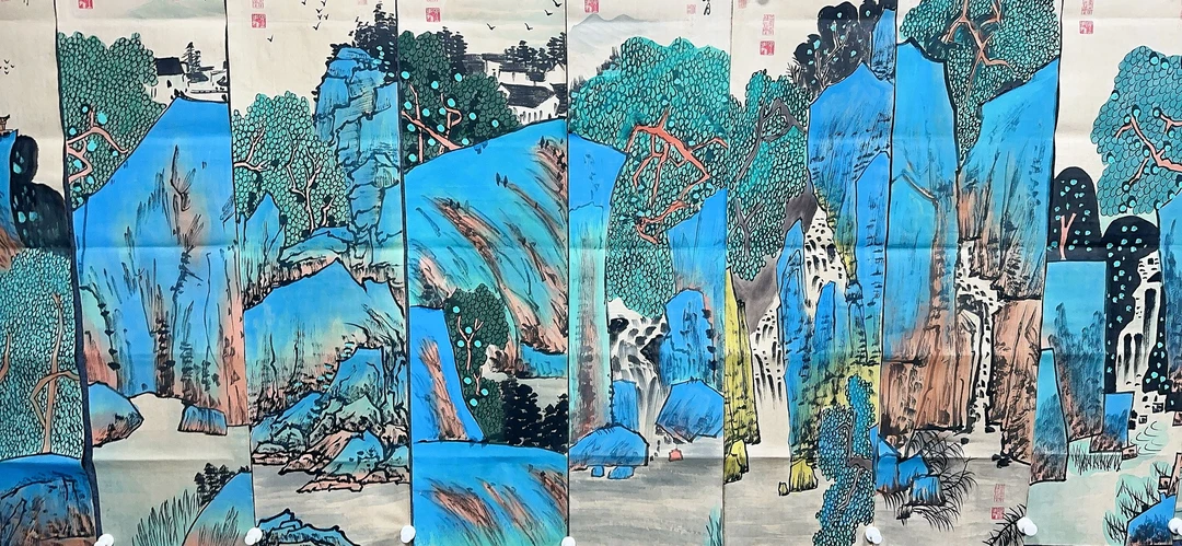 【墨洲】精品十二条屏装饰画通用链接