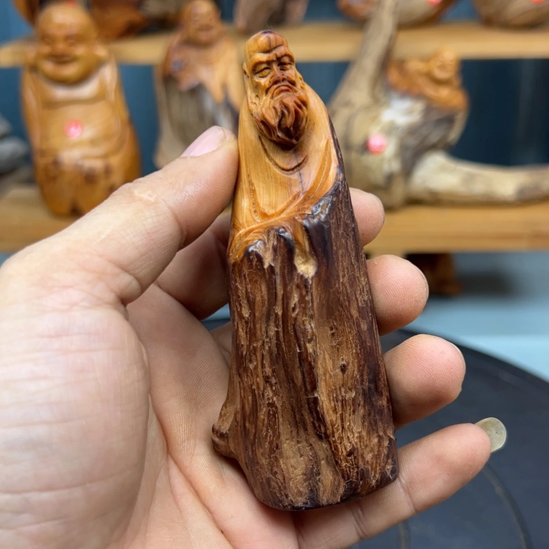 木无*子崖柏木摆件手把件