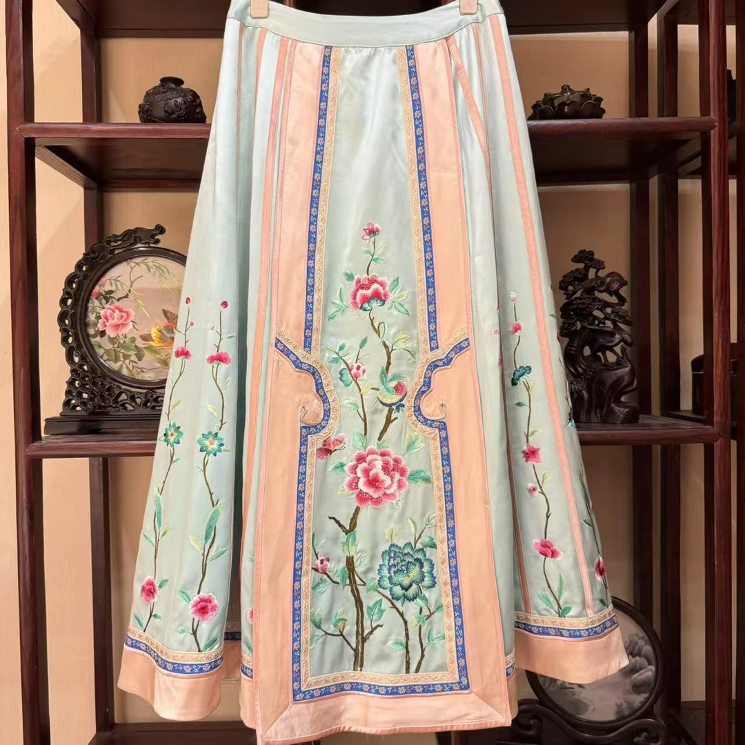 【熹友阁】重磅真丝刺绣马面裙双裙门