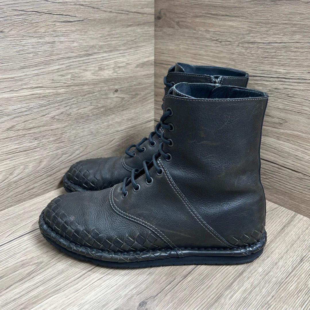 99新 BOTTEGA VENETA/葆蝶家 编织拉链短靴 39码