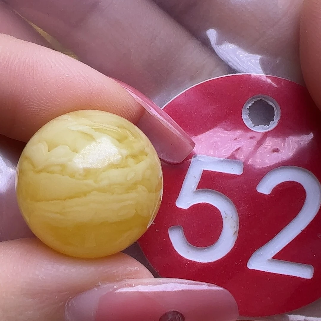 蜜蜡未镶嵌珠宝奇石17.4mm虎皮圆珠