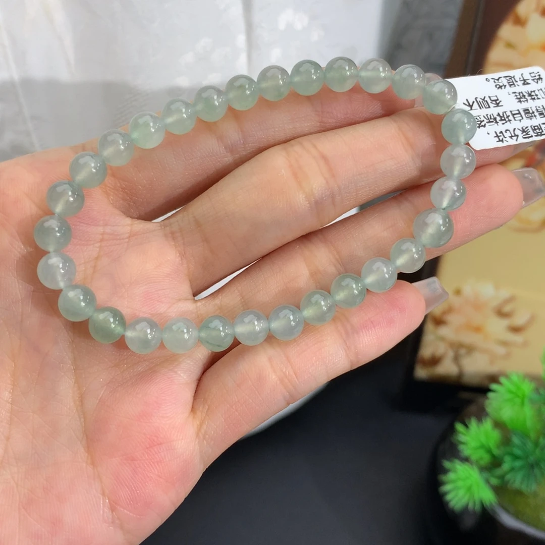 未镶嵌手串翡翠卡6冰胶晴飘花手串