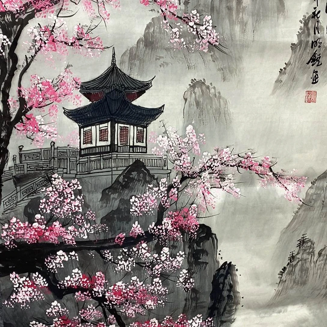 国画国画手绘作品