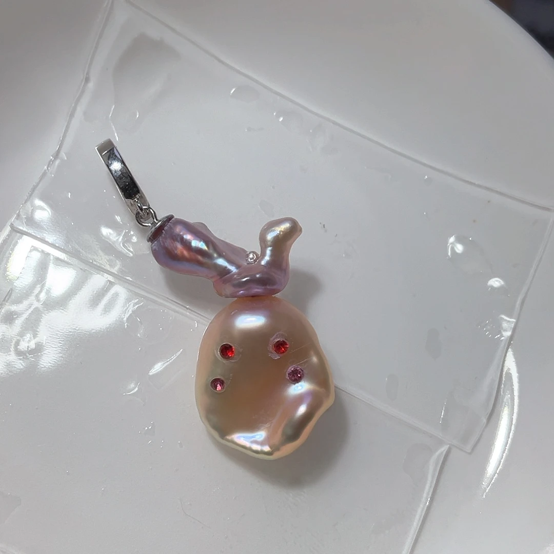 淡水珍珠银S925镶嵌颈饰