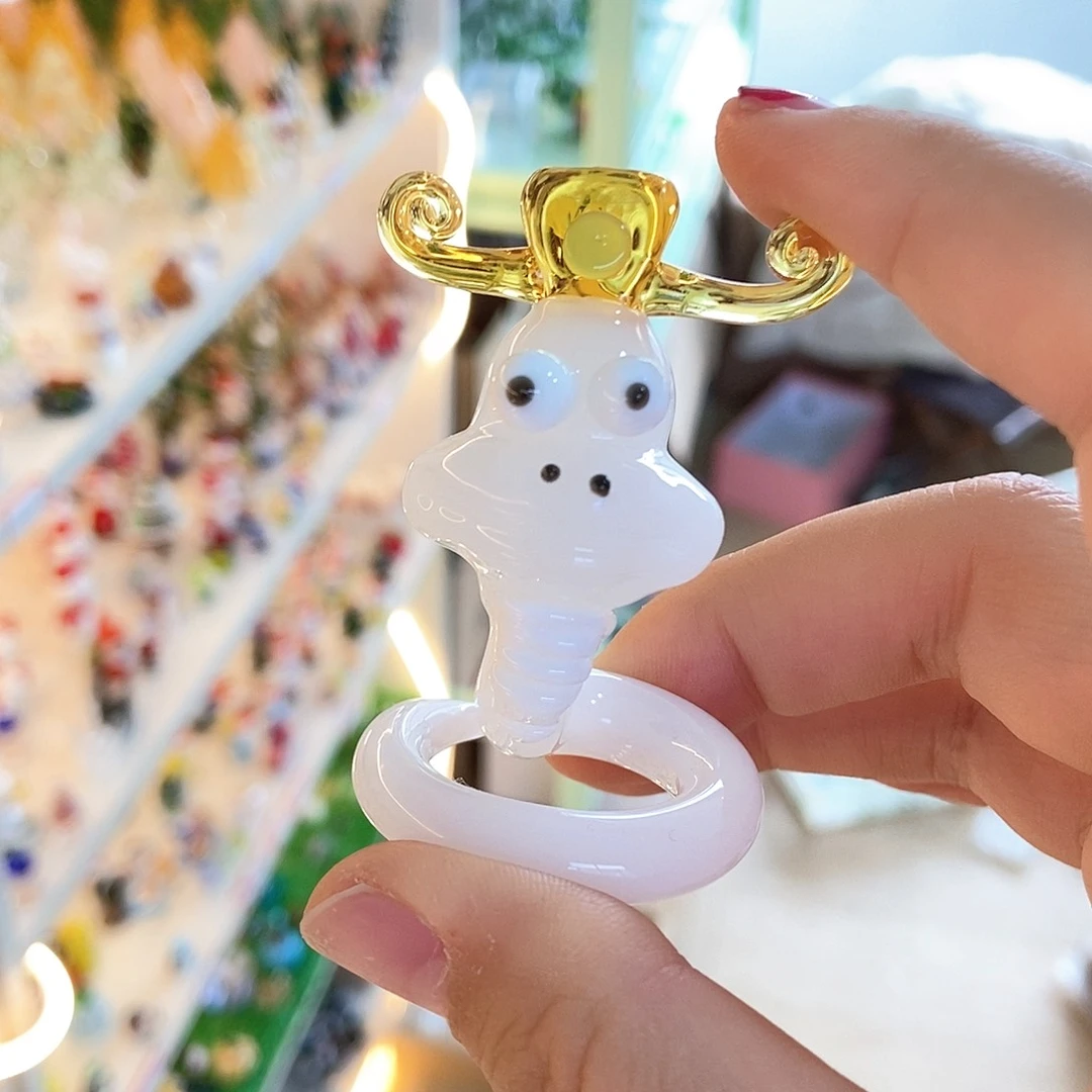 琉璃手工艺品白蛇