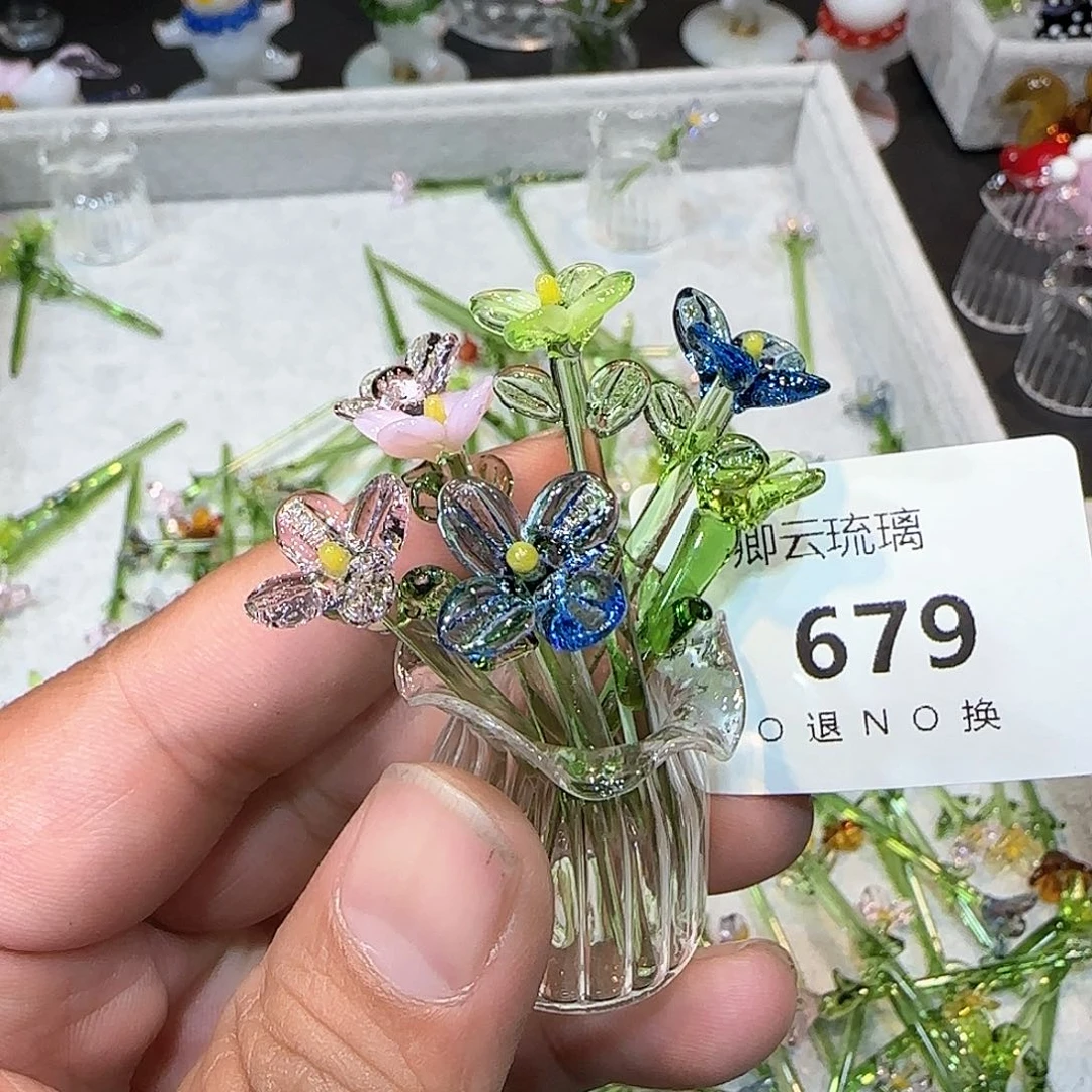 琉璃手工艺品679插花