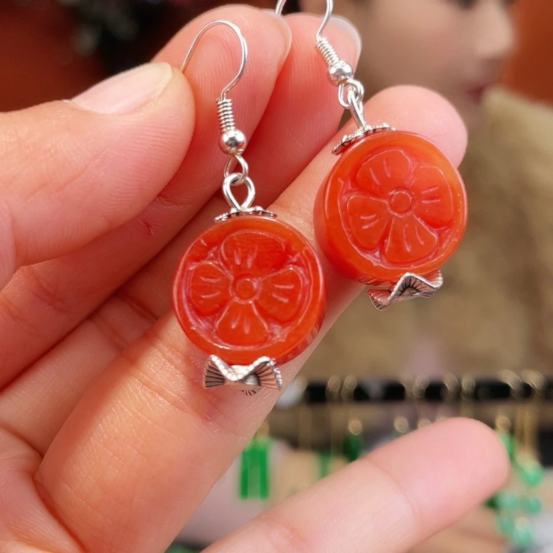 翡翠未镶嵌耳饰饰品