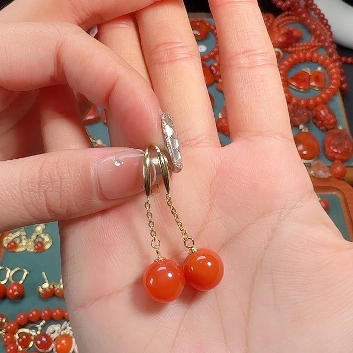 南红玛瑙银S925镶嵌10+顶货