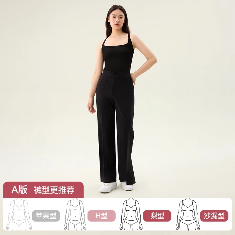 独束微胖大码女装【束型裤】通勤休闲百搭直筒裤25DS81098/81190