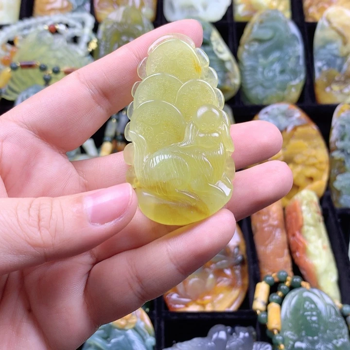 岫玉挂坠未镶嵌晚*?挂坠