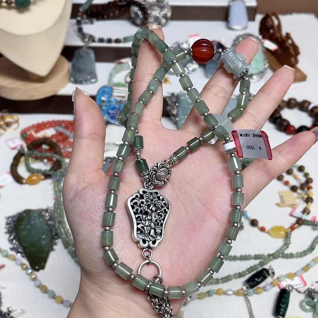 足银足银錾刻项链