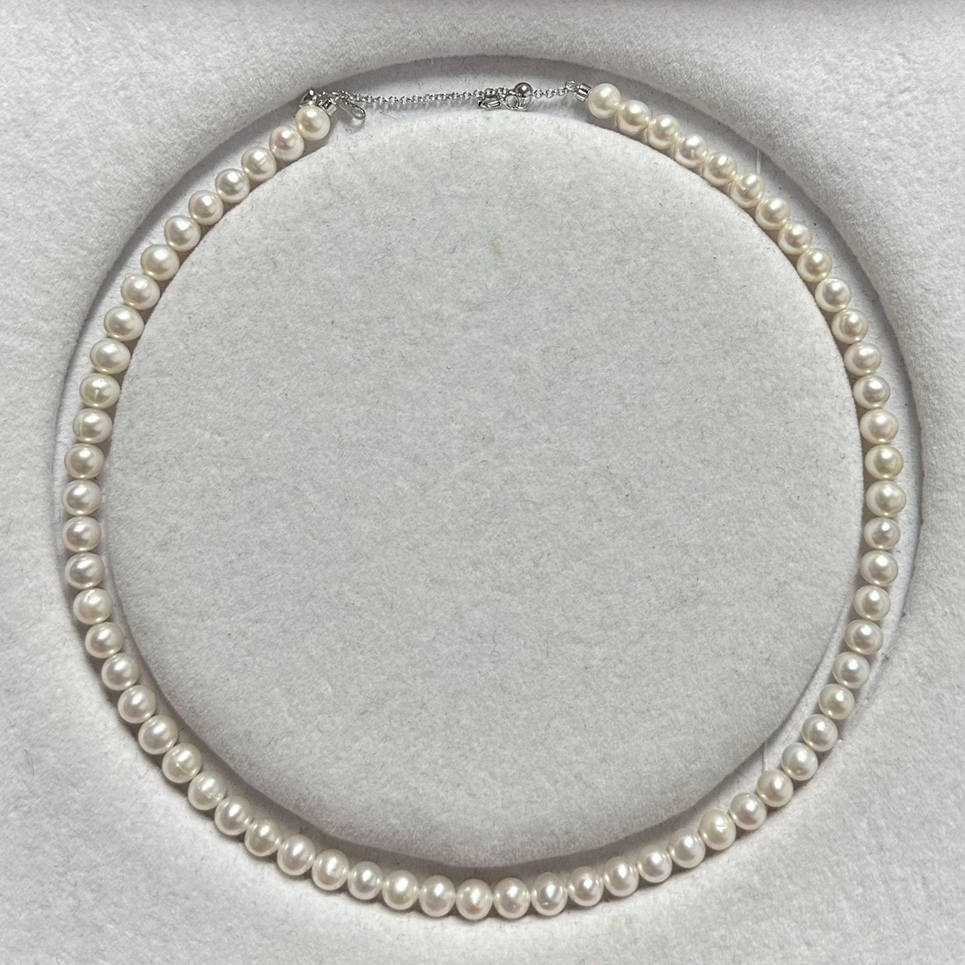 6-6.5mm白珠淡水珍珠项链