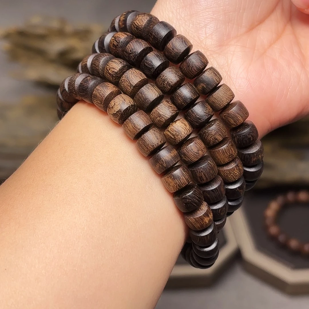 沉香手串越南瘤疤富森红土6✖️8✖️108