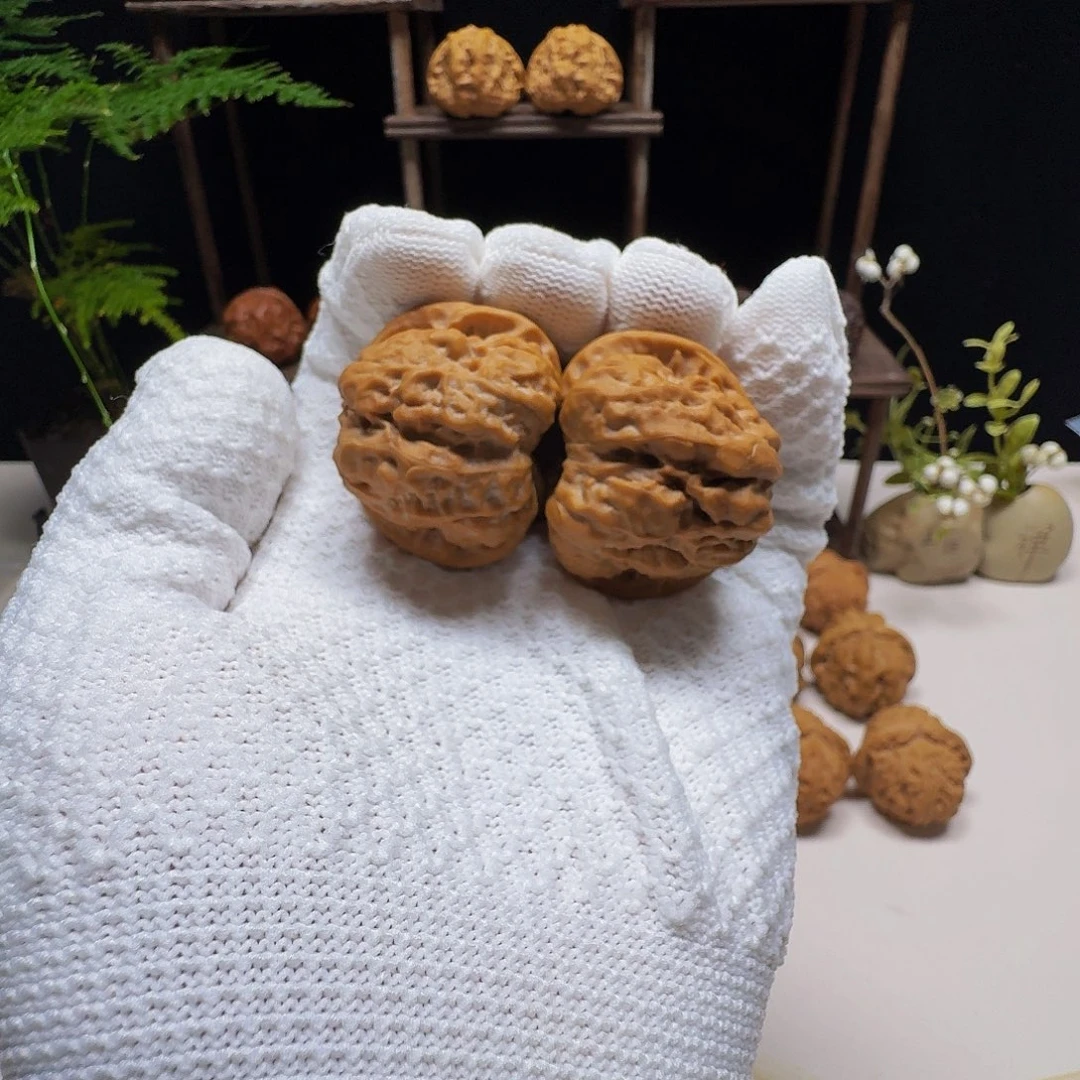 核桃把件奶油蜡皮蛤蟆头边39