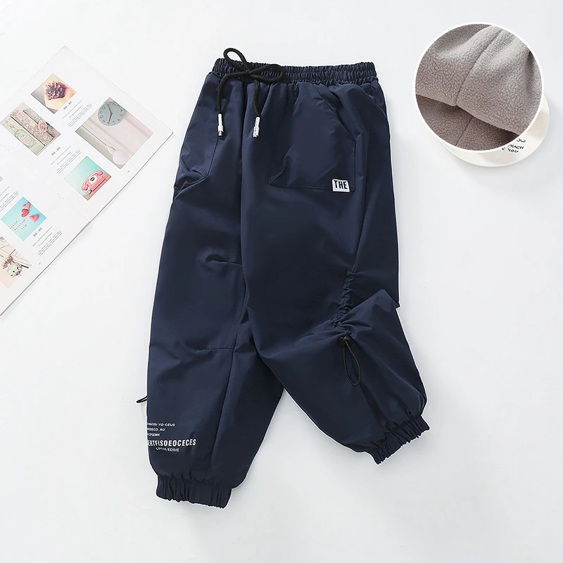 男童舒适休闲裤加厚2025新款儿童秋装中大童长裤子加绒秋冬保暖潮