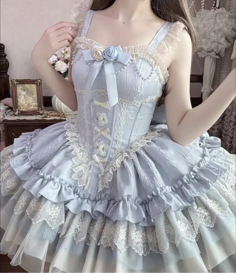 【48小时内现货直发】-浮光浅梦JSK款织锦园Lolita -不退不换