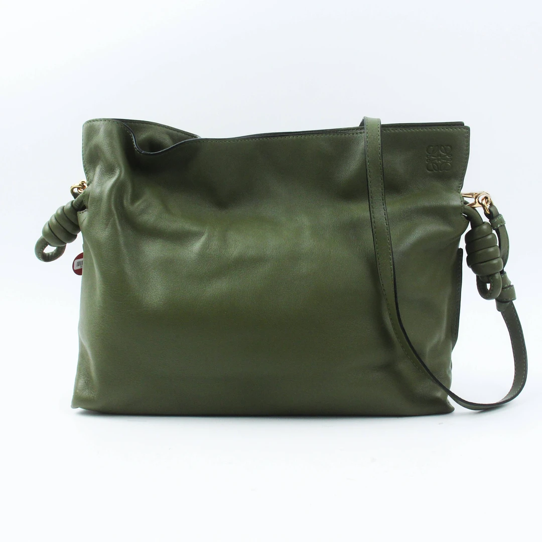 95新 LOEWE/罗意威 76578B绿色Flamenco单肩包