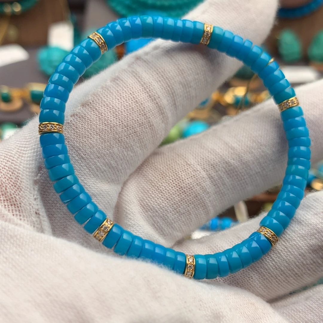 绿松石18K金镶嵌绿松石