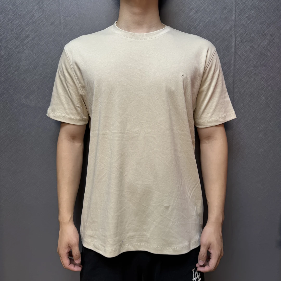 A-745-男士纯棉液氮棉短袖休闲T恤
