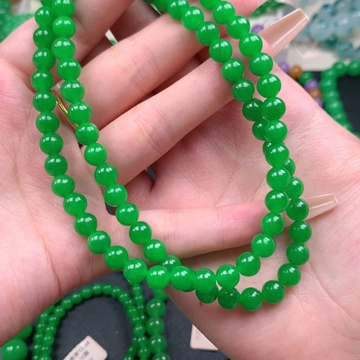 大***奇缅料卡7正阳绿项链