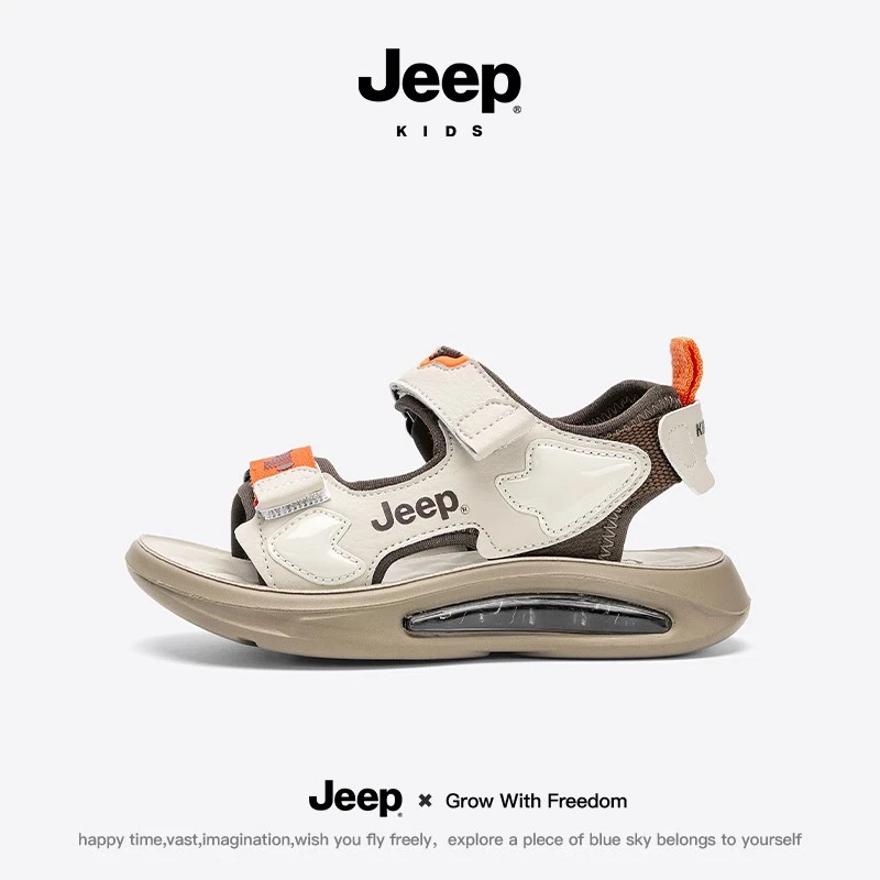 jeep儿童凉鞋沙滩鞋夏季男女童宝宝防滑软底2025款耐磨运动凉拖鞋