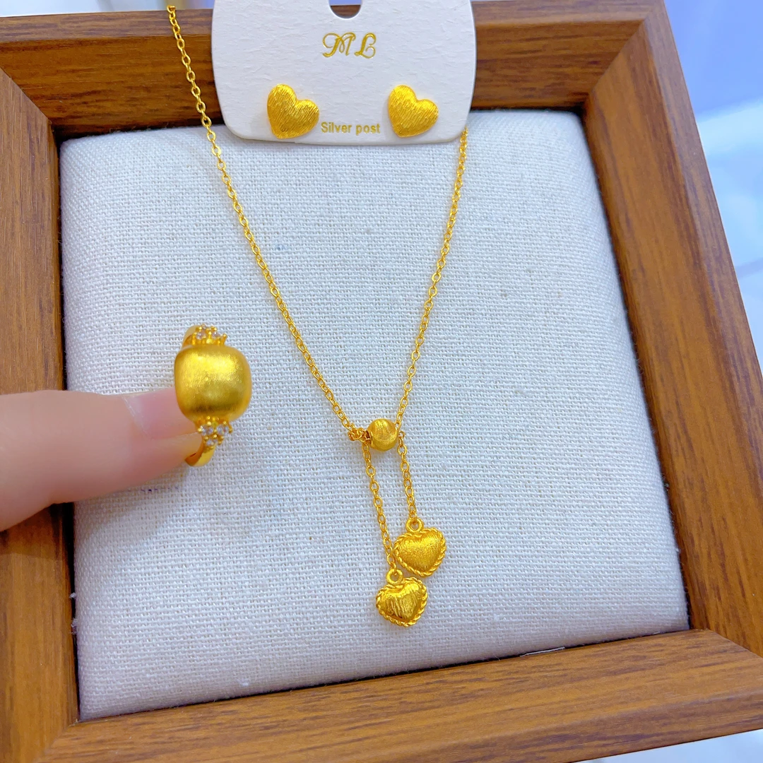 铜合金项链 1921新款三件套首饰耳环戒指爆款白搭