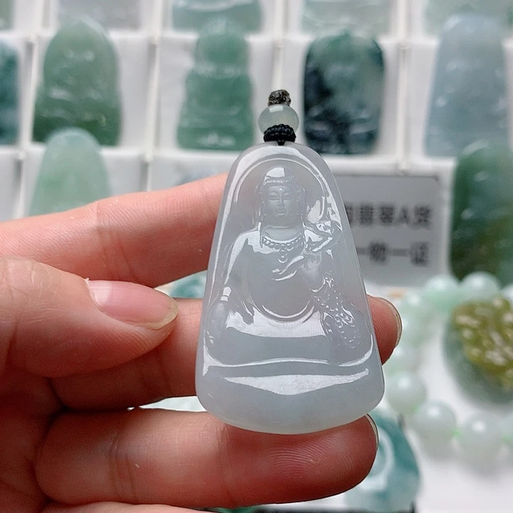 翡翠未镶嵌吊坠(不含链)再**天素衣观音
